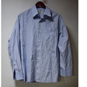 Thomas Mason Superfine Shirting Light Blue Custom Dress Shirt Size 16